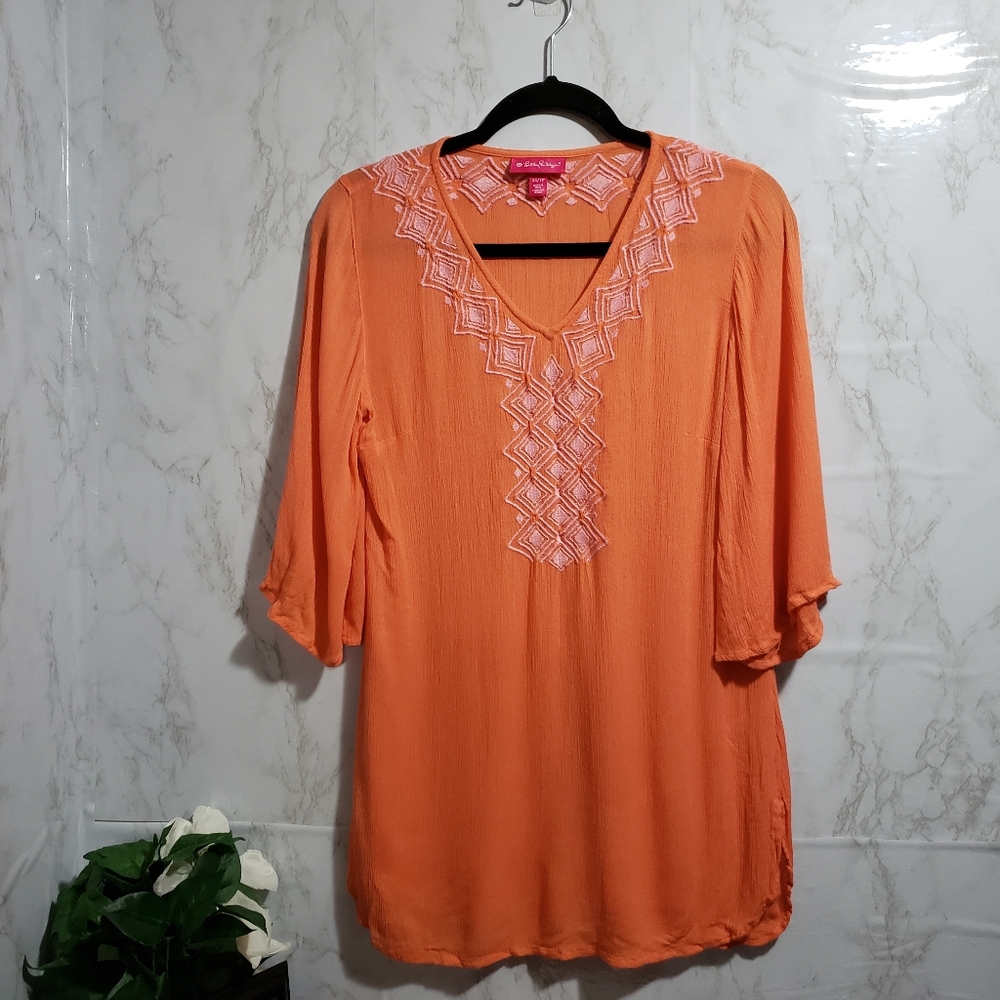Lily Pulitzer Orange/Pink Tunic (XS)